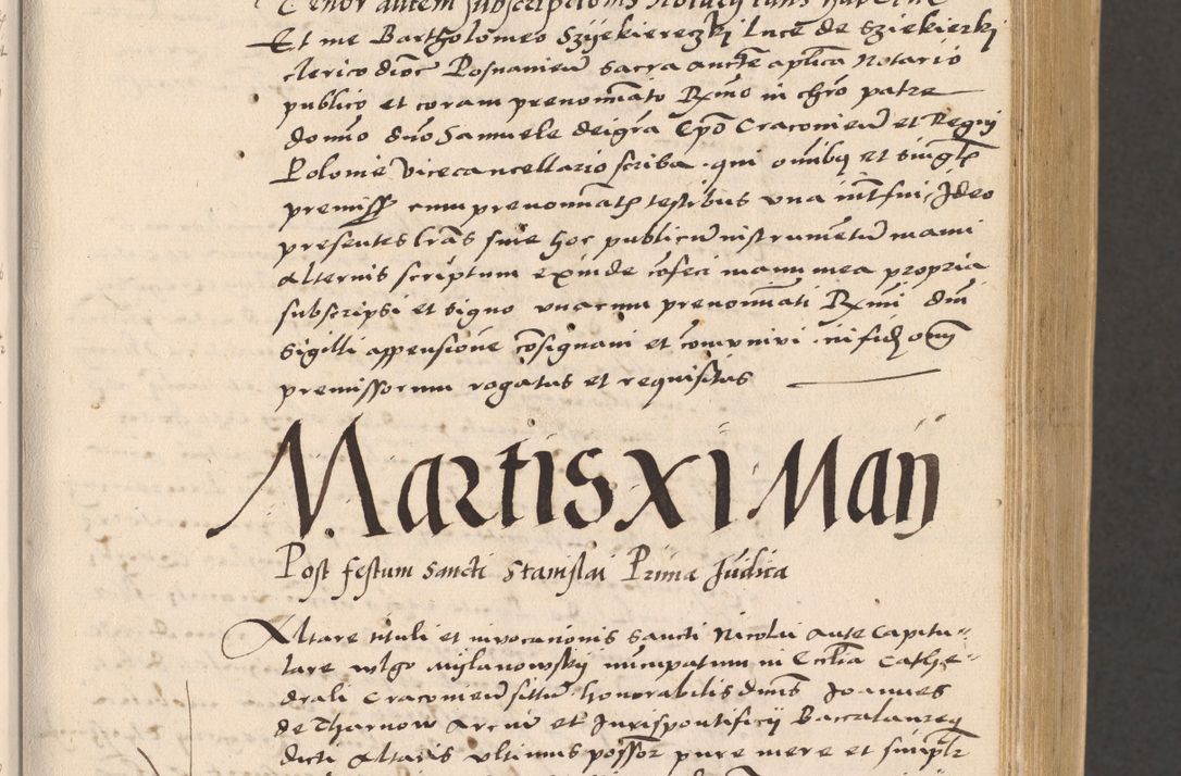 Zdjęcie nr 13 dla obiektu archiwalnego: Acta actorum, sententiarum diffinitivarum coram reverendo domino Petro Miscowski canonico et in spiritualibus vicario generali Cracoviensi ad annum Domini Mᵐᵘᵐ DXLVIᵗᵘᵐ, cuius indictio est quarta, pontificatus sanctissimi in Christo patris et domini nostri domini Pauli divina providencia pape tercii, a die tercia mensis Novembris, annus duodecimus (sic!) feliciter continuantur