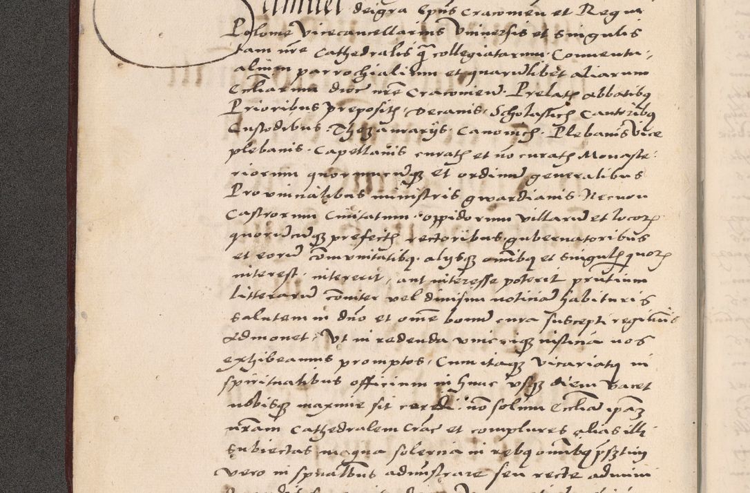 Zdjęcie nr 8 dla obiektu archiwalnego: Acta actorum, sententiarum diffinitivarum coram reverendo domino Petro Miscowski canonico et in spiritualibus vicario generali Cracoviensi ad annum Domini Mᵐᵘᵐ DXLVIᵗᵘᵐ, cuius indictio est quarta, pontificatus sanctissimi in Christo patris et domini nostri domini Pauli divina providencia pape tercii, a die tercia mensis Novembris, annus duodecimus (sic!) feliciter continuantur