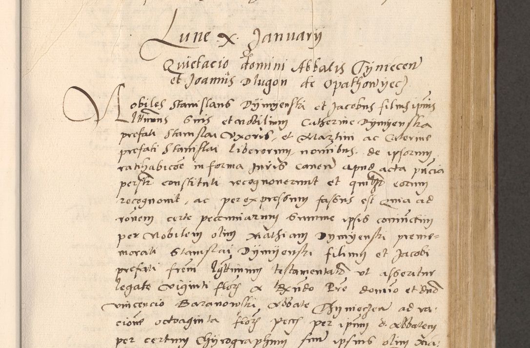 Zdjęcie nr 401 dla obiektu archiwalnego: Acta actorum, sententiarum diffinitivarum coram reverendo domino Petro Miscowski canonico et in spiritualibus vicario generali Cracoviensi ad annum Domini Mᵐᵘᵐ DXLVIᵗᵘᵐ, cuius indictio est quarta, pontificatus sanctissimi in Christo patris et domini nostri domini Pauli divina providencia pape tercii, a die tercia mensis Novembris, annus duodecimus (sic!) feliciter continuantur