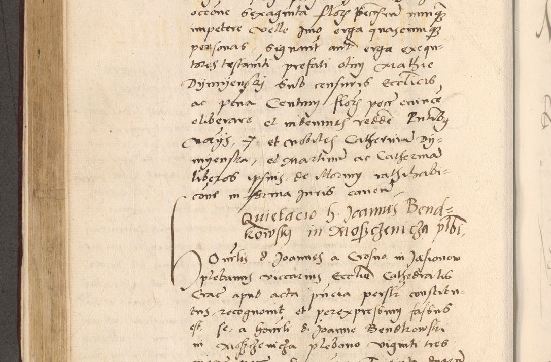 Zdjęcie nr 402 dla obiektu archiwalnego: Acta actorum, sententiarum diffinitivarum coram reverendo domino Petro Miscowski canonico et in spiritualibus vicario generali Cracoviensi ad annum Domini Mᵐᵘᵐ DXLVIᵗᵘᵐ, cuius indictio est quarta, pontificatus sanctissimi in Christo patris et domini nostri domini Pauli divina providencia pape tercii, a die tercia mensis Novembris, annus duodecimus (sic!) feliciter continuantur