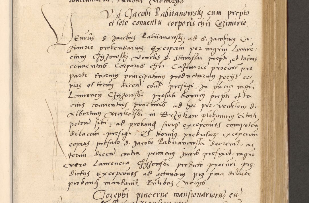 Zdjęcie nr 397 dla obiektu archiwalnego: Acta actorum, sententiarum diffinitivarum coram reverendo domino Petro Miscowski canonico et in spiritualibus vicario generali Cracoviensi ad annum Domini Mᵐᵘᵐ DXLVIᵗᵘᵐ, cuius indictio est quarta, pontificatus sanctissimi in Christo patris et domini nostri domini Pauli divina providencia pape tercii, a die tercia mensis Novembris, annus duodecimus (sic!) feliciter continuantur