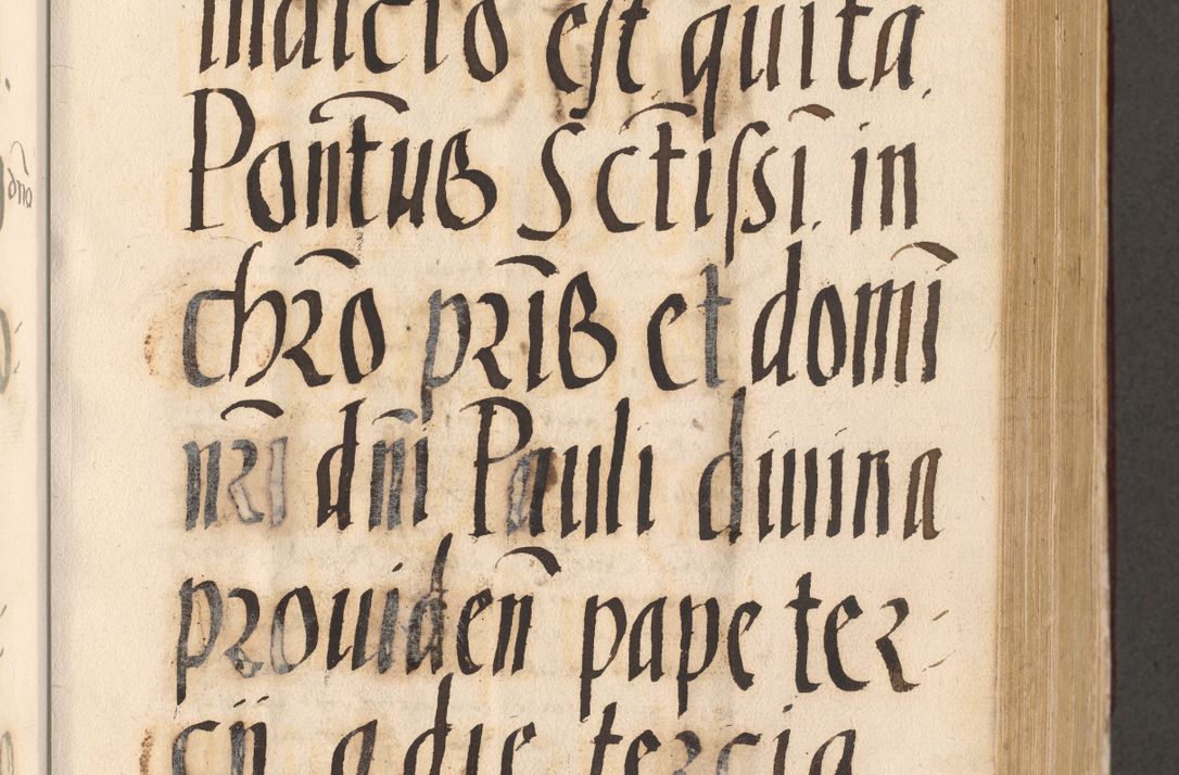 Zdjęcie nr 391 dla obiektu archiwalnego: Acta actorum, sententiarum diffinitivarum coram reverendo domino Petro Miscowski canonico et in spiritualibus vicario generali Cracoviensi ad annum Domini Mᵐᵘᵐ DXLVIᵗᵘᵐ, cuius indictio est quarta, pontificatus sanctissimi in Christo patris et domini nostri domini Pauli divina providencia pape tercii, a die tercia mensis Novembris, annus duodecimus (sic!) feliciter continuantur