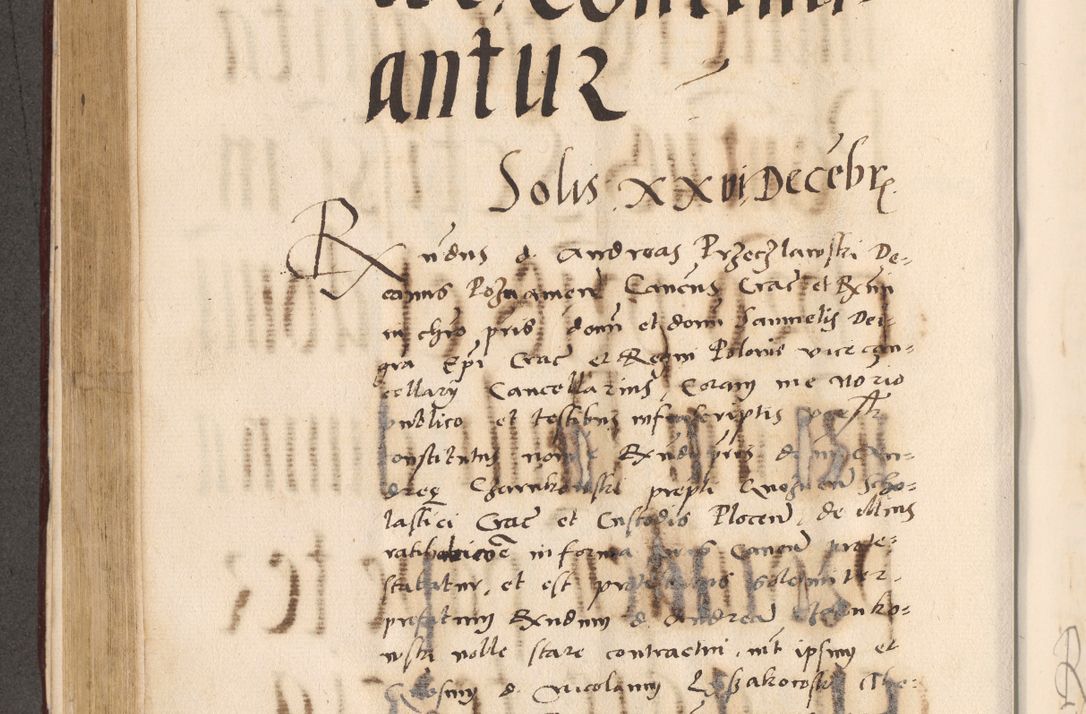 Zdjęcie nr 392 dla obiektu archiwalnego: Acta actorum, sententiarum diffinitivarum coram reverendo domino Petro Miscowski canonico et in spiritualibus vicario generali Cracoviensi ad annum Domini Mᵐᵘᵐ DXLVIᵗᵘᵐ, cuius indictio est quarta, pontificatus sanctissimi in Christo patris et domini nostri domini Pauli divina providencia pape tercii, a die tercia mensis Novembris, annus duodecimus (sic!) feliciter continuantur