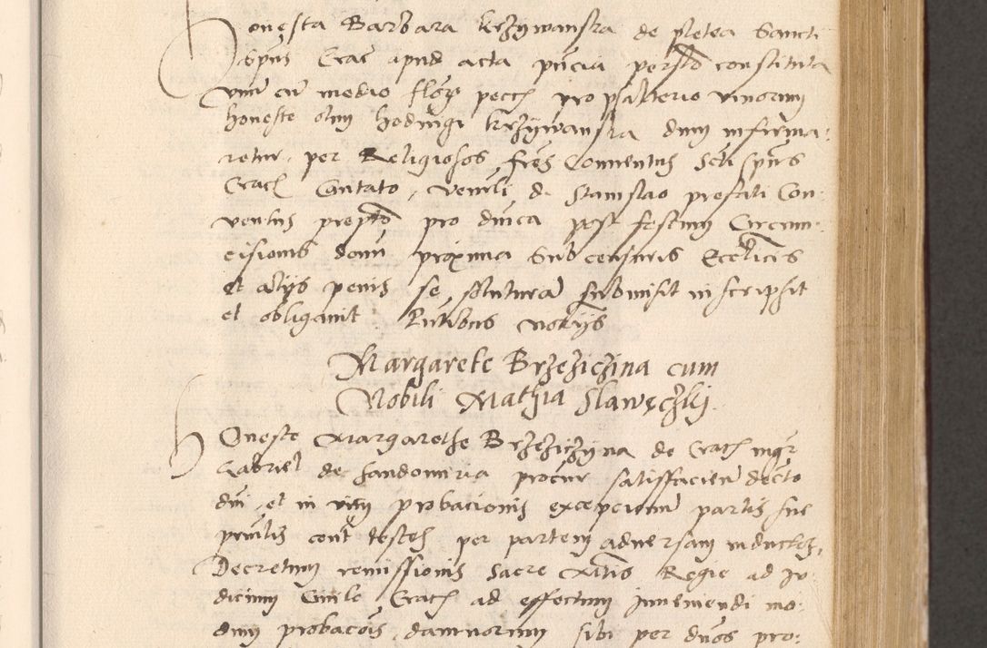 Zdjęcie nr 383 dla obiektu archiwalnego: Acta actorum, sententiarum diffinitivarum coram reverendo domino Petro Miscowski canonico et in spiritualibus vicario generali Cracoviensi ad annum Domini Mᵐᵘᵐ DXLVIᵗᵘᵐ, cuius indictio est quarta, pontificatus sanctissimi in Christo patris et domini nostri domini Pauli divina providencia pape tercii, a die tercia mensis Novembris, annus duodecimus (sic!) feliciter continuantur