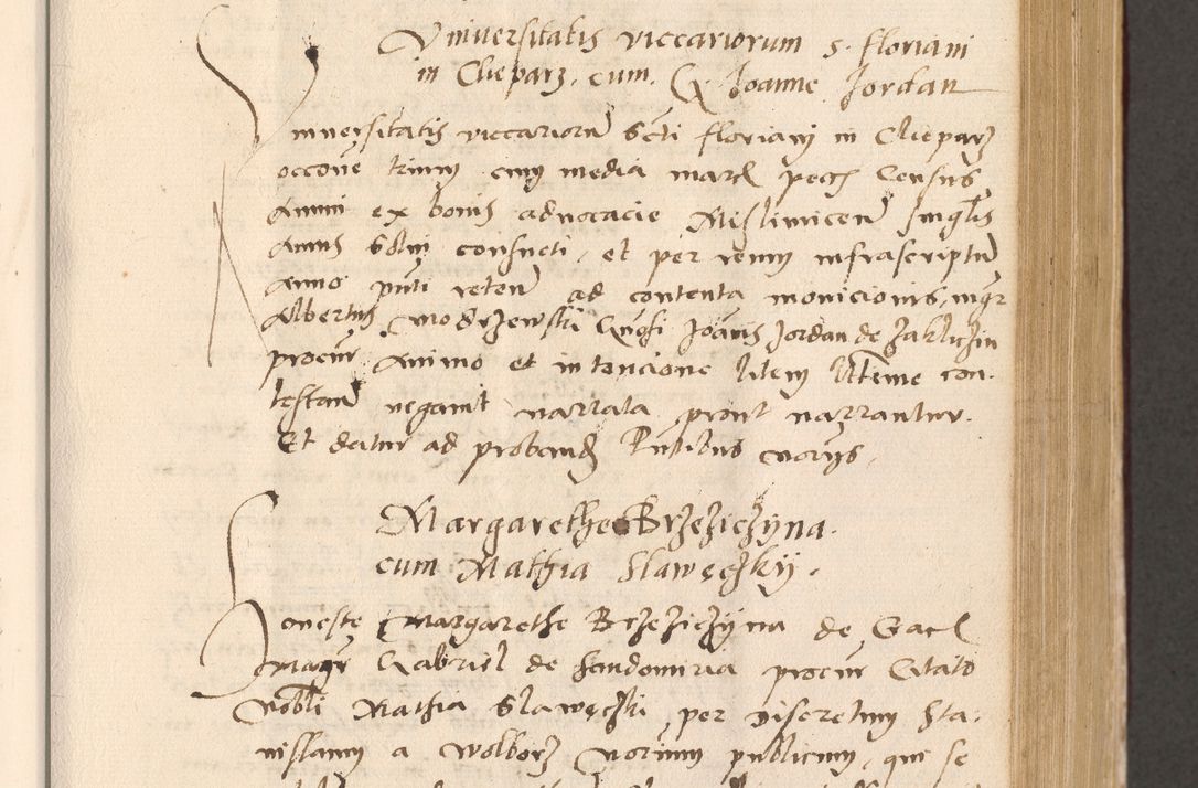 Zdjęcie nr 385 dla obiektu archiwalnego: Acta actorum, sententiarum diffinitivarum coram reverendo domino Petro Miscowski canonico et in spiritualibus vicario generali Cracoviensi ad annum Domini Mᵐᵘᵐ DXLVIᵗᵘᵐ, cuius indictio est quarta, pontificatus sanctissimi in Christo patris et domini nostri domini Pauli divina providencia pape tercii, a die tercia mensis Novembris, annus duodecimus (sic!) feliciter continuantur