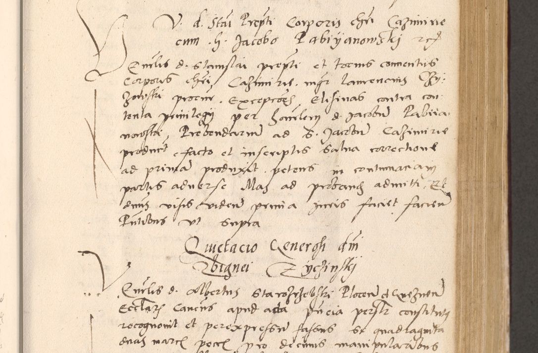 Zdjęcie nr 371 dla obiektu archiwalnego: Acta actorum, sententiarum diffinitivarum coram reverendo domino Petro Miscowski canonico et in spiritualibus vicario generali Cracoviensi ad annum Domini Mᵐᵘᵐ DXLVIᵗᵘᵐ, cuius indictio est quarta, pontificatus sanctissimi in Christo patris et domini nostri domini Pauli divina providencia pape tercii, a die tercia mensis Novembris, annus duodecimus (sic!) feliciter continuantur
