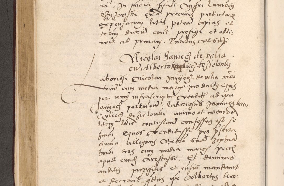 Zdjęcie nr 362 dla obiektu archiwalnego: Acta actorum, sententiarum diffinitivarum coram reverendo domino Petro Miscowski canonico et in spiritualibus vicario generali Cracoviensi ad annum Domini Mᵐᵘᵐ DXLVIᵗᵘᵐ, cuius indictio est quarta, pontificatus sanctissimi in Christo patris et domini nostri domini Pauli divina providencia pape tercii, a die tercia mensis Novembris, annus duodecimus (sic!) feliciter continuantur