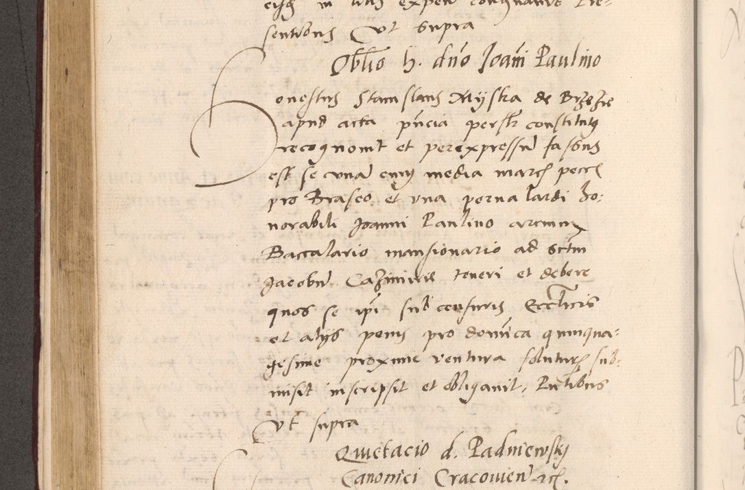 Zdjęcie nr 354 dla obiektu archiwalnego: Acta actorum, sententiarum diffinitivarum coram reverendo domino Petro Miscowski canonico et in spiritualibus vicario generali Cracoviensi ad annum Domini Mᵐᵘᵐ DXLVIᵗᵘᵐ, cuius indictio est quarta, pontificatus sanctissimi in Christo patris et domini nostri domini Pauli divina providencia pape tercii, a die tercia mensis Novembris, annus duodecimus (sic!) feliciter continuantur