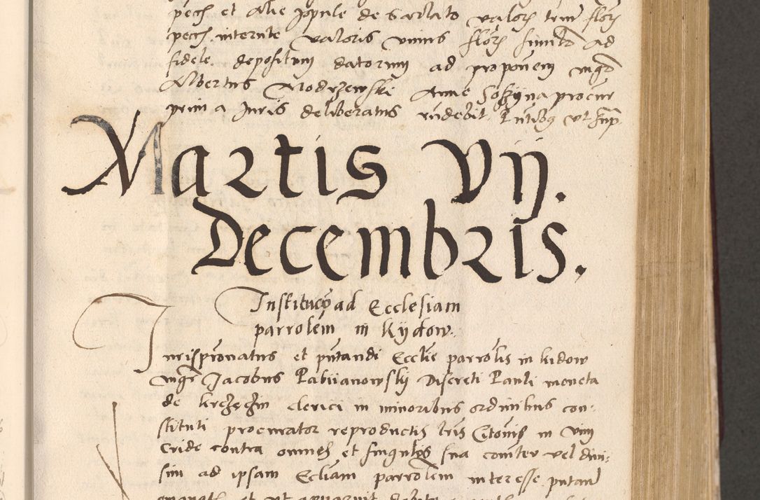 Zdjęcie nr 343 dla obiektu archiwalnego: Acta actorum, sententiarum diffinitivarum coram reverendo domino Petro Miscowski canonico et in spiritualibus vicario generali Cracoviensi ad annum Domini Mᵐᵘᵐ DXLVIᵗᵘᵐ, cuius indictio est quarta, pontificatus sanctissimi in Christo patris et domini nostri domini Pauli divina providencia pape tercii, a die tercia mensis Novembris, annus duodecimus (sic!) feliciter continuantur