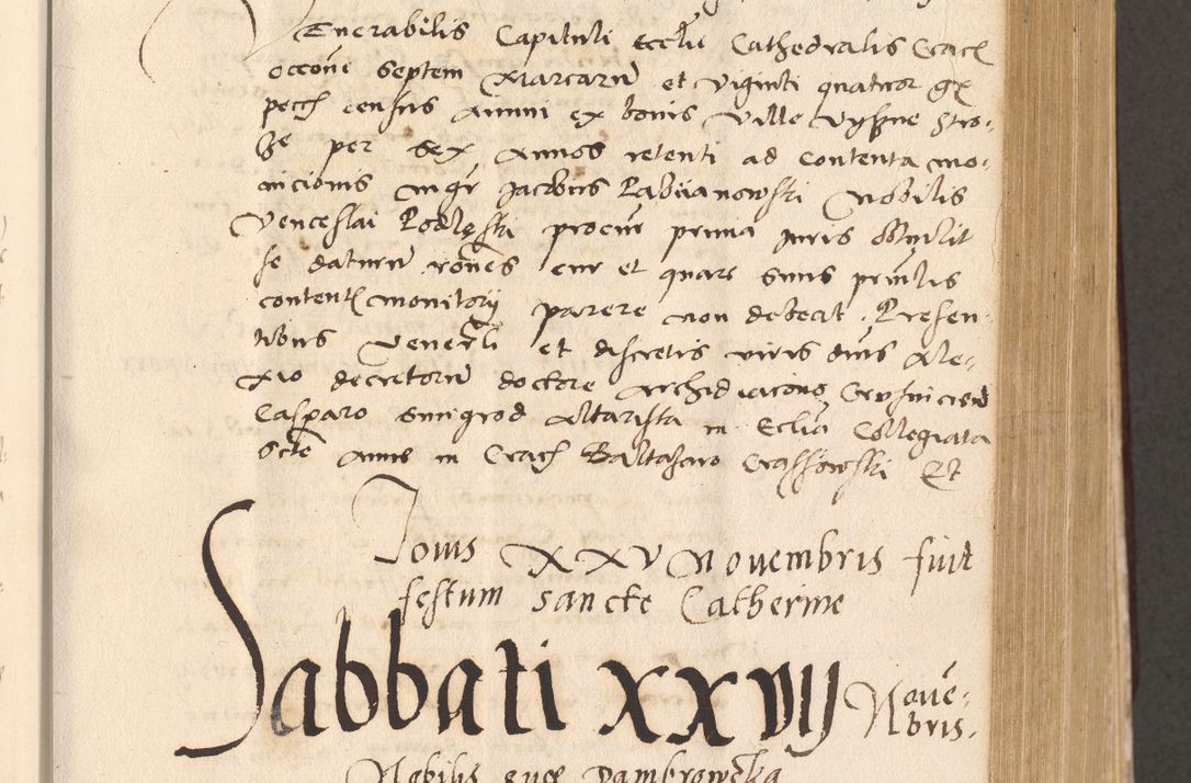 Zdjęcie nr 331 dla obiektu archiwalnego: Acta actorum, sententiarum diffinitivarum coram reverendo domino Petro Miscowski canonico et in spiritualibus vicario generali Cracoviensi ad annum Domini Mᵐᵘᵐ DXLVIᵗᵘᵐ, cuius indictio est quarta, pontificatus sanctissimi in Christo patris et domini nostri domini Pauli divina providencia pape tercii, a die tercia mensis Novembris, annus duodecimus (sic!) feliciter continuantur