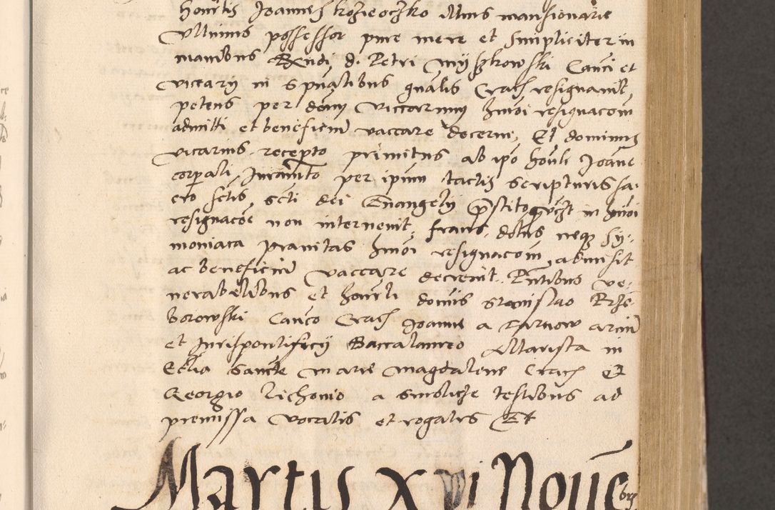Zdjęcie nr 305 dla obiektu archiwalnego: Acta actorum, sententiarum diffinitivarum coram reverendo domino Petro Miscowski canonico et in spiritualibus vicario generali Cracoviensi ad annum Domini Mᵐᵘᵐ DXLVIᵗᵘᵐ, cuius indictio est quarta, pontificatus sanctissimi in Christo patris et domini nostri domini Pauli divina providencia pape tercii, a die tercia mensis Novembris, annus duodecimus (sic!) feliciter continuantur