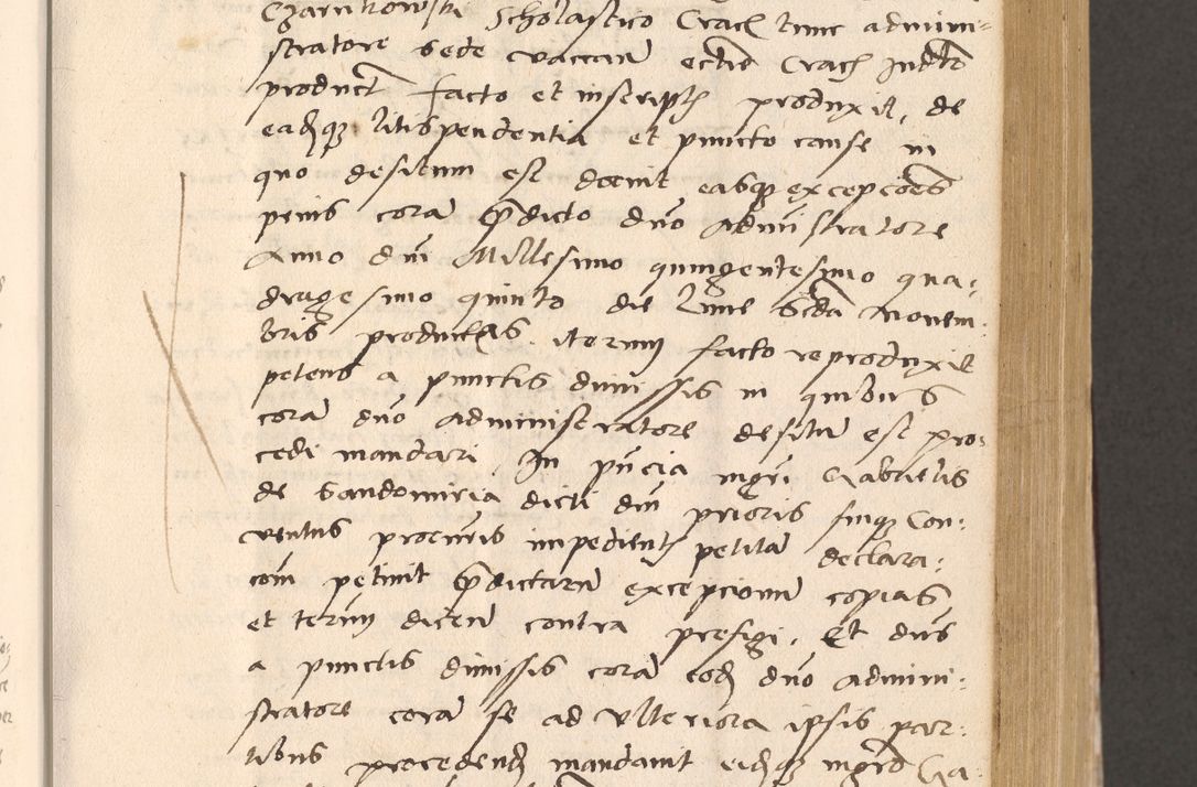Zdjęcie nr 293 dla obiektu archiwalnego: Acta actorum, sententiarum diffinitivarum coram reverendo domino Petro Miscowski canonico et in spiritualibus vicario generali Cracoviensi ad annum Domini Mᵐᵘᵐ DXLVIᵗᵘᵐ, cuius indictio est quarta, pontificatus sanctissimi in Christo patris et domini nostri domini Pauli divina providencia pape tercii, a die tercia mensis Novembris, annus duodecimus (sic!) feliciter continuantur
