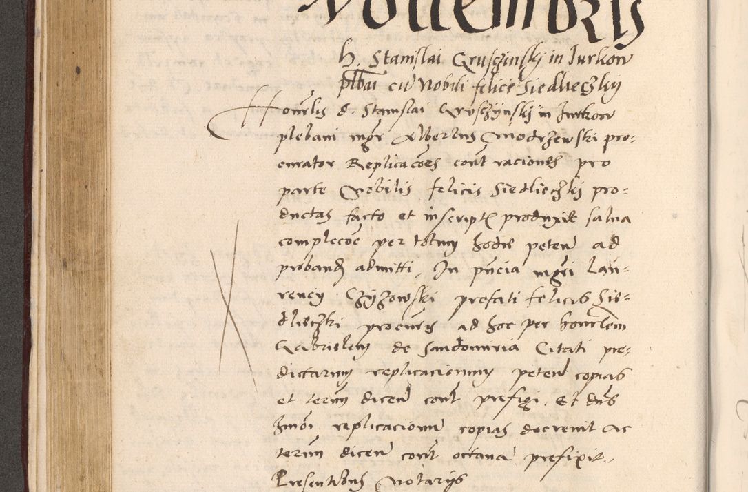 Zdjęcie nr 296 dla obiektu archiwalnego: Acta actorum, sententiarum diffinitivarum coram reverendo domino Petro Miscowski canonico et in spiritualibus vicario generali Cracoviensi ad annum Domini Mᵐᵘᵐ DXLVIᵗᵘᵐ, cuius indictio est quarta, pontificatus sanctissimi in Christo patris et domini nostri domini Pauli divina providencia pape tercii, a die tercia mensis Novembris, annus duodecimus (sic!) feliciter continuantur
