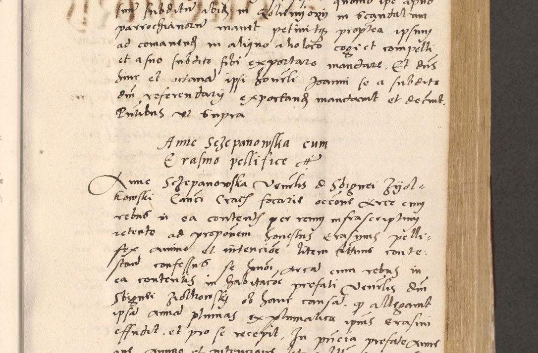 Zdjęcie nr 295 dla obiektu archiwalnego: Acta actorum, sententiarum diffinitivarum coram reverendo domino Petro Miscowski canonico et in spiritualibus vicario generali Cracoviensi ad annum Domini Mᵐᵘᵐ DXLVIᵗᵘᵐ, cuius indictio est quarta, pontificatus sanctissimi in Christo patris et domini nostri domini Pauli divina providencia pape tercii, a die tercia mensis Novembris, annus duodecimus (sic!) feliciter continuantur