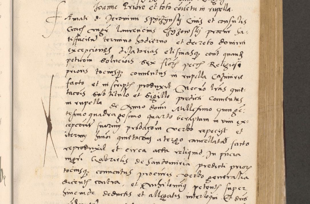 Zdjęcie nr 291 dla obiektu archiwalnego: Acta actorum, sententiarum diffinitivarum coram reverendo domino Petro Miscowski canonico et in spiritualibus vicario generali Cracoviensi ad annum Domini Mᵐᵘᵐ DXLVIᵗᵘᵐ, cuius indictio est quarta, pontificatus sanctissimi in Christo patris et domini nostri domini Pauli divina providencia pape tercii, a die tercia mensis Novembris, annus duodecimus (sic!) feliciter continuantur