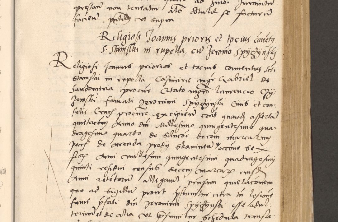 Zdjęcie nr 285 dla obiektu archiwalnego: Acta actorum, sententiarum diffinitivarum coram reverendo domino Petro Miscowski canonico et in spiritualibus vicario generali Cracoviensi ad annum Domini Mᵐᵘᵐ DXLVIᵗᵘᵐ, cuius indictio est quarta, pontificatus sanctissimi in Christo patris et domini nostri domini Pauli divina providencia pape tercii, a die tercia mensis Novembris, annus duodecimus (sic!) feliciter continuantur