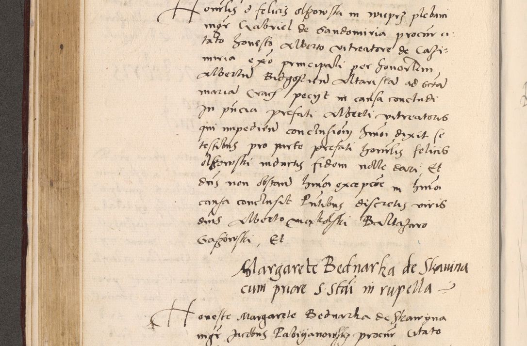 Zdjęcie nr 284 dla obiektu archiwalnego: Acta actorum, sententiarum diffinitivarum coram reverendo domino Petro Miscowski canonico et in spiritualibus vicario generali Cracoviensi ad annum Domini Mᵐᵘᵐ DXLVIᵗᵘᵐ, cuius indictio est quarta, pontificatus sanctissimi in Christo patris et domini nostri domini Pauli divina providencia pape tercii, a die tercia mensis Novembris, annus duodecimus (sic!) feliciter continuantur