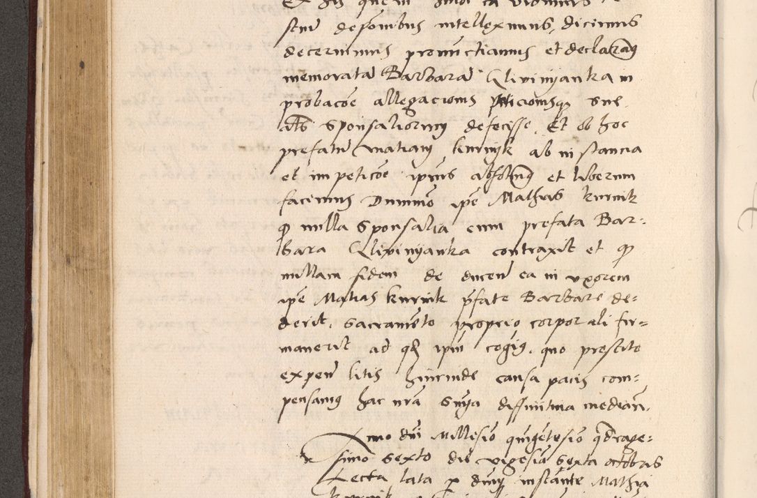 Zdjęcie nr 282 dla obiektu archiwalnego: Acta actorum, sententiarum diffinitivarum coram reverendo domino Petro Miscowski canonico et in spiritualibus vicario generali Cracoviensi ad annum Domini Mᵐᵘᵐ DXLVIᵗᵘᵐ, cuius indictio est quarta, pontificatus sanctissimi in Christo patris et domini nostri domini Pauli divina providencia pape tercii, a die tercia mensis Novembris, annus duodecimus (sic!) feliciter continuantur