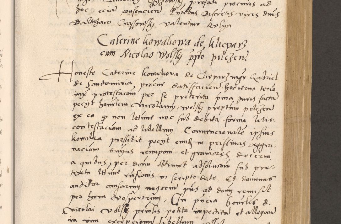 Zdjęcie nr 279 dla obiektu archiwalnego: Acta actorum, sententiarum diffinitivarum coram reverendo domino Petro Miscowski canonico et in spiritualibus vicario generali Cracoviensi ad annum Domini Mᵐᵘᵐ DXLVIᵗᵘᵐ, cuius indictio est quarta, pontificatus sanctissimi in Christo patris et domini nostri domini Pauli divina providencia pape tercii, a die tercia mensis Novembris, annus duodecimus (sic!) feliciter continuantur