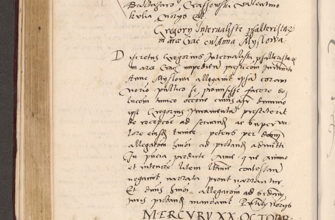 Zdjęcie nr 270 dla obiektu archiwalnego: Acta actorum, sententiarum diffinitivarum coram reverendo domino Petro Miscowski canonico et in spiritualibus vicario generali Cracoviensi ad annum Domini Mᵐᵘᵐ DXLVIᵗᵘᵐ, cuius indictio est quarta, pontificatus sanctissimi in Christo patris et domini nostri domini Pauli divina providencia pape tercii, a die tercia mensis Novembris, annus duodecimus (sic!) feliciter continuantur