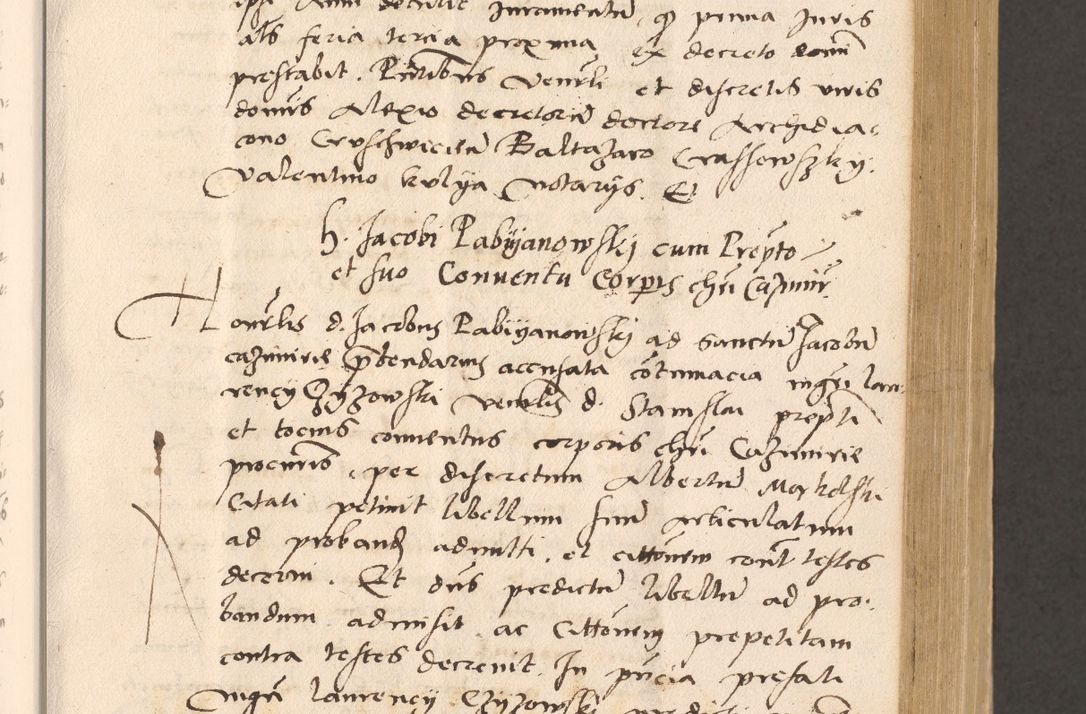 Zdjęcie nr 267 dla obiektu archiwalnego: Acta actorum, sententiarum diffinitivarum coram reverendo domino Petro Miscowski canonico et in spiritualibus vicario generali Cracoviensi ad annum Domini Mᵐᵘᵐ DXLVIᵗᵘᵐ, cuius indictio est quarta, pontificatus sanctissimi in Christo patris et domini nostri domini Pauli divina providencia pape tercii, a die tercia mensis Novembris, annus duodecimus (sic!) feliciter continuantur