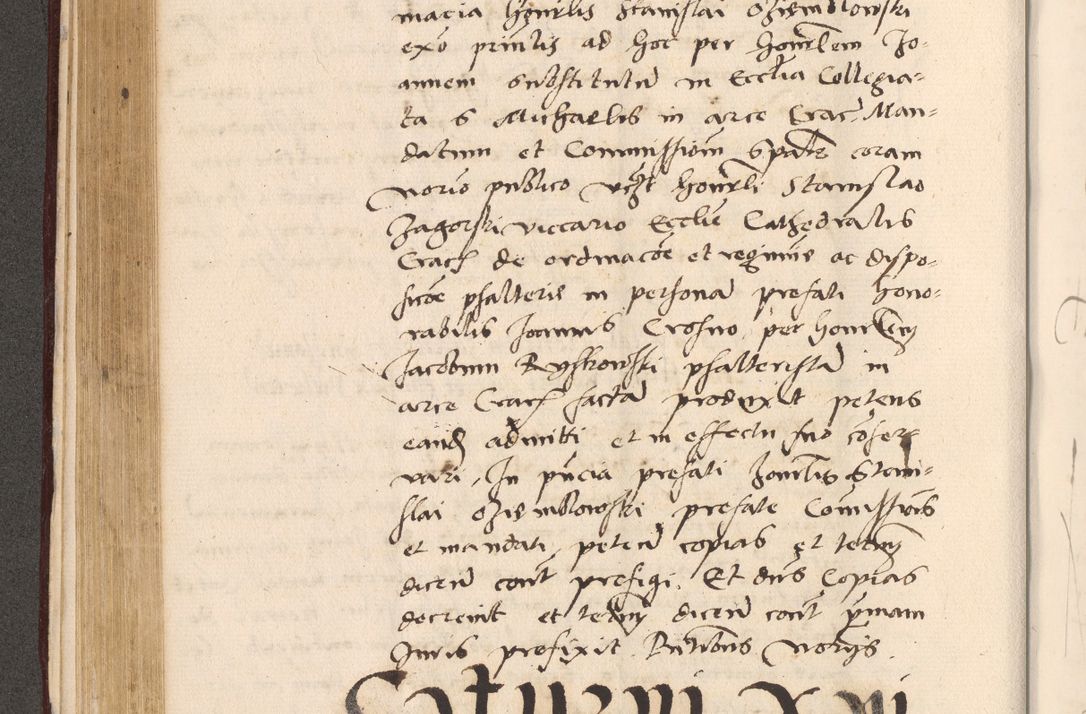 Zdjęcie nr 266 dla obiektu archiwalnego: Acta actorum, sententiarum diffinitivarum coram reverendo domino Petro Miscowski canonico et in spiritualibus vicario generali Cracoviensi ad annum Domini Mᵐᵘᵐ DXLVIᵗᵘᵐ, cuius indictio est quarta, pontificatus sanctissimi in Christo patris et domini nostri domini Pauli divina providencia pape tercii, a die tercia mensis Novembris, annus duodecimus (sic!) feliciter continuantur