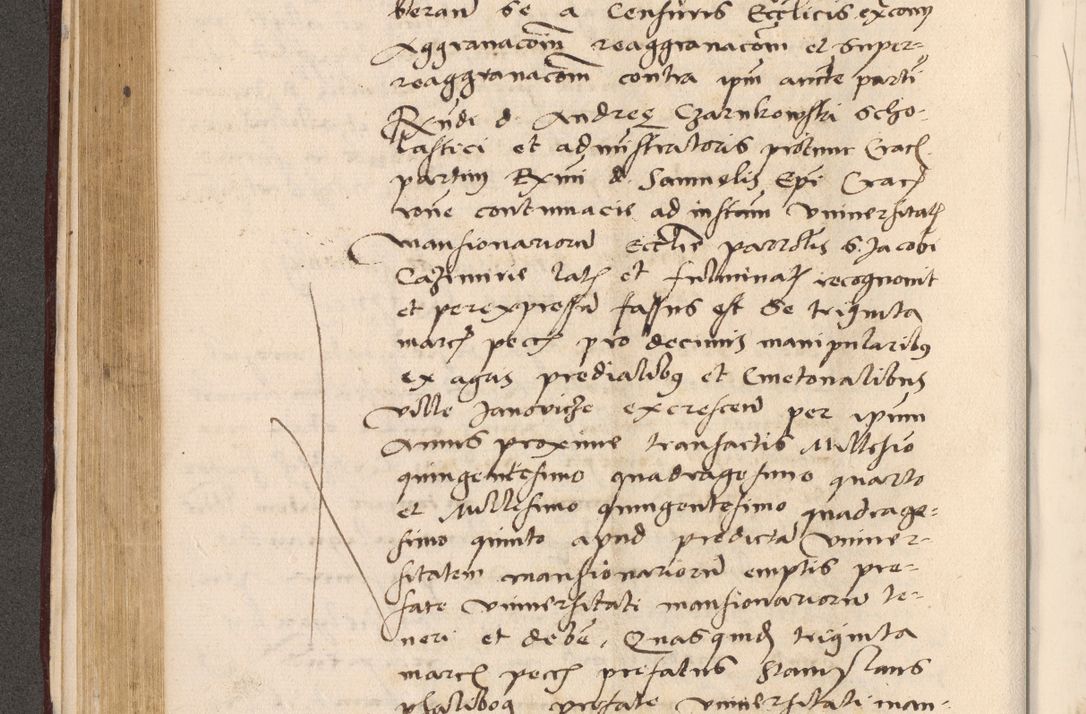 Zdjęcie nr 264 dla obiektu archiwalnego: Acta actorum, sententiarum diffinitivarum coram reverendo domino Petro Miscowski canonico et in spiritualibus vicario generali Cracoviensi ad annum Domini Mᵐᵘᵐ DXLVIᵗᵘᵐ, cuius indictio est quarta, pontificatus sanctissimi in Christo patris et domini nostri domini Pauli divina providencia pape tercii, a die tercia mensis Novembris, annus duodecimus (sic!) feliciter continuantur