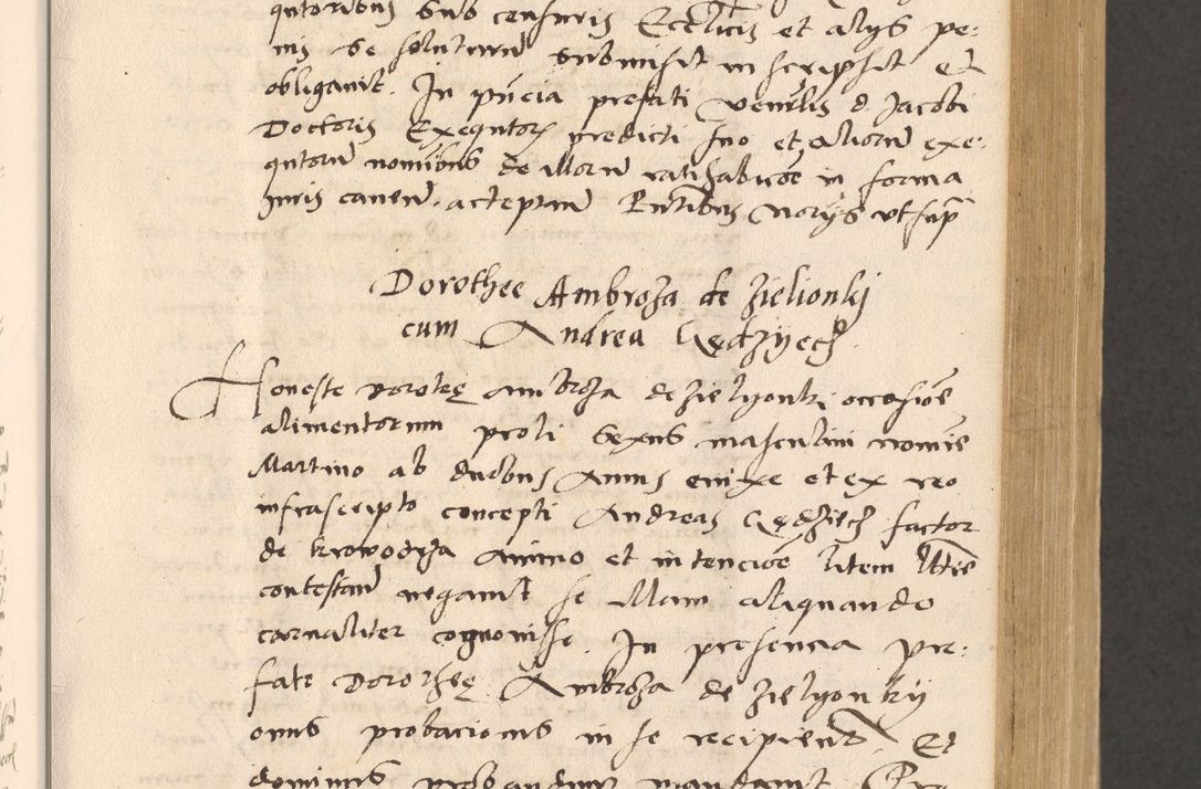 Zdjęcie nr 263 dla obiektu archiwalnego: Acta actorum, sententiarum diffinitivarum coram reverendo domino Petro Miscowski canonico et in spiritualibus vicario generali Cracoviensi ad annum Domini Mᵐᵘᵐ DXLVIᵗᵘᵐ, cuius indictio est quarta, pontificatus sanctissimi in Christo patris et domini nostri domini Pauli divina providencia pape tercii, a die tercia mensis Novembris, annus duodecimus (sic!) feliciter continuantur