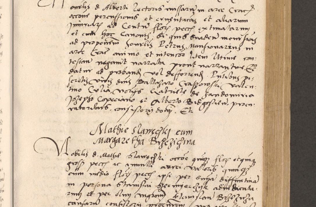 Zdjęcie nr 261 dla obiektu archiwalnego: Acta actorum, sententiarum diffinitivarum coram reverendo domino Petro Miscowski canonico et in spiritualibus vicario generali Cracoviensi ad annum Domini Mᵐᵘᵐ DXLVIᵗᵘᵐ, cuius indictio est quarta, pontificatus sanctissimi in Christo patris et domini nostri domini Pauli divina providencia pape tercii, a die tercia mensis Novembris, annus duodecimus (sic!) feliciter continuantur