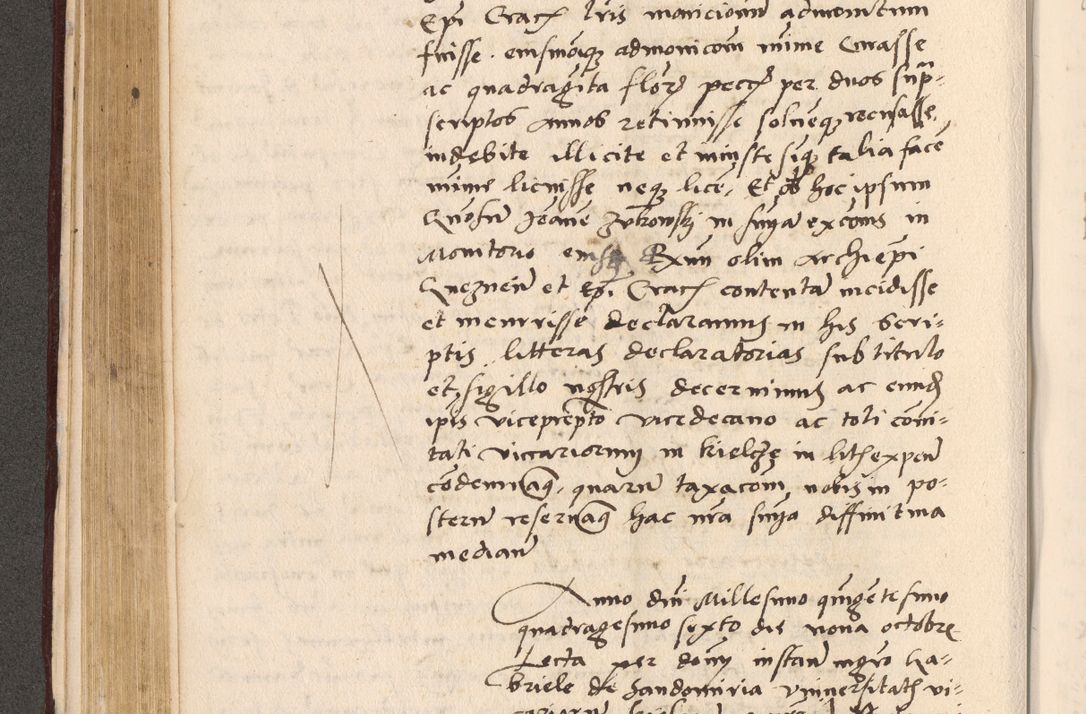 Zdjęcie nr 258 dla obiektu archiwalnego: Acta actorum, sententiarum diffinitivarum coram reverendo domino Petro Miscowski canonico et in spiritualibus vicario generali Cracoviensi ad annum Domini Mᵐᵘᵐ DXLVIᵗᵘᵐ, cuius indictio est quarta, pontificatus sanctissimi in Christo patris et domini nostri domini Pauli divina providencia pape tercii, a die tercia mensis Novembris, annus duodecimus (sic!) feliciter continuantur