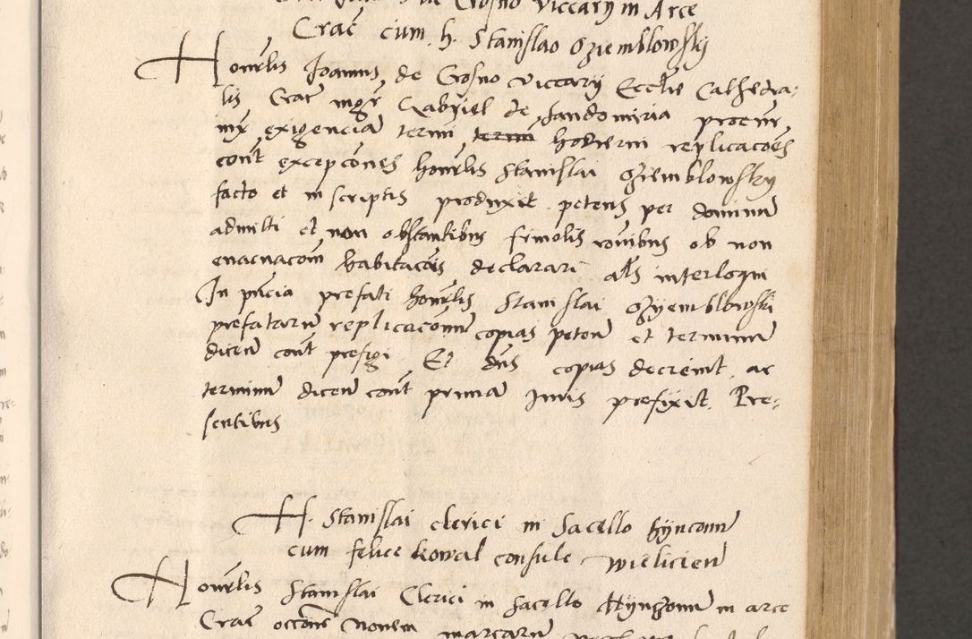Zdjęcie nr 249 dla obiektu archiwalnego: Acta actorum, sententiarum diffinitivarum coram reverendo domino Petro Miscowski canonico et in spiritualibus vicario generali Cracoviensi ad annum Domini Mᵐᵘᵐ DXLVIᵗᵘᵐ, cuius indictio est quarta, pontificatus sanctissimi in Christo patris et domini nostri domini Pauli divina providencia pape tercii, a die tercia mensis Novembris, annus duodecimus (sic!) feliciter continuantur