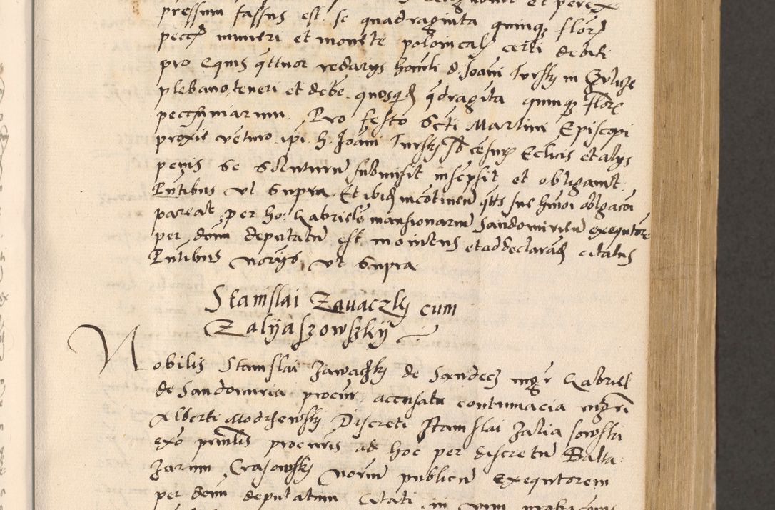 Zdjęcie nr 243 dla obiektu archiwalnego: Acta actorum, sententiarum diffinitivarum coram reverendo domino Petro Miscowski canonico et in spiritualibus vicario generali Cracoviensi ad annum Domini Mᵐᵘᵐ DXLVIᵗᵘᵐ, cuius indictio est quarta, pontificatus sanctissimi in Christo patris et domini nostri domini Pauli divina providencia pape tercii, a die tercia mensis Novembris, annus duodecimus (sic!) feliciter continuantur