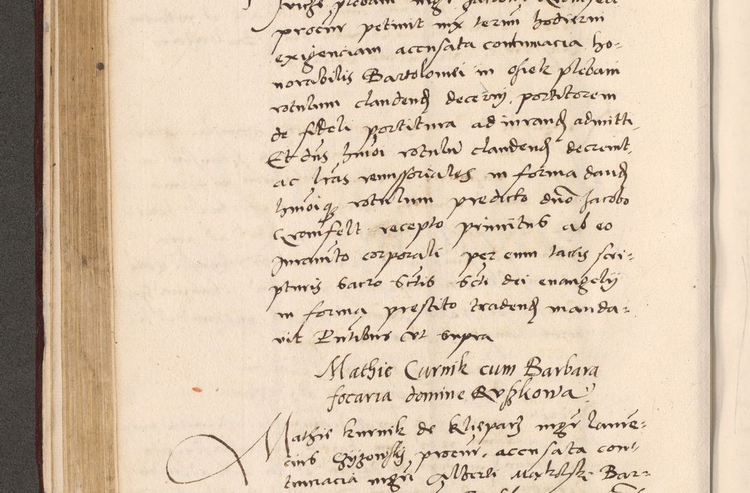 Zdjęcie nr 226 dla obiektu archiwalnego: Acta actorum, sententiarum diffinitivarum coram reverendo domino Petro Miscowski canonico et in spiritualibus vicario generali Cracoviensi ad annum Domini Mᵐᵘᵐ DXLVIᵗᵘᵐ, cuius indictio est quarta, pontificatus sanctissimi in Christo patris et domini nostri domini Pauli divina providencia pape tercii, a die tercia mensis Novembris, annus duodecimus (sic!) feliciter continuantur