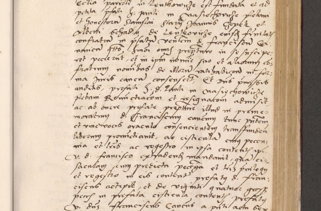 Zdjęcie nr 411 dla obiektu archiwalnego: Acta actorum, sententiarum diffinitivarum coram reverendo domino Petro Miscowski canonico et in spiritualibus vicario generali Cracoviensi ad annum Domini Mᵐᵘᵐ DXLVIᵗᵘᵐ, cuius indictio est quarta, pontificatus sanctissimi in Christo patris et domini nostri domini Pauli divina providencia pape tercii, a die tercia mensis Novembris, annus duodecimus (sic!) feliciter continuantur