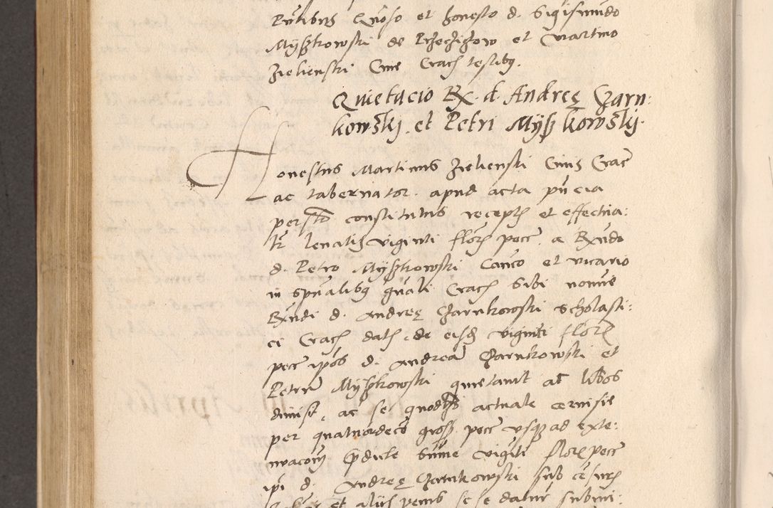 Zdjęcie nr 604 dla obiektu archiwalnego: Acta actorum, sententiarum diffinitivarum coram reverendo domino Petro Miscowski canonico et in spiritualibus vicario generali Cracoviensi ad annum Domini Mᵐᵘᵐ DXLVIᵗᵘᵐ, cuius indictio est quarta, pontificatus sanctissimi in Christo patris et domini nostri domini Pauli divina providencia pape tercii, a die tercia mensis Novembris, annus duodecimus (sic!) feliciter continuantur