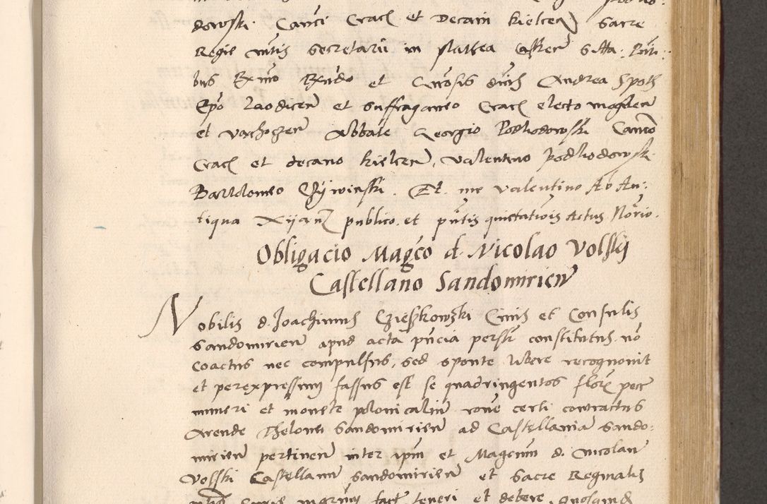 Zdjęcie nr 591 dla obiektu archiwalnego: Acta actorum, sententiarum diffinitivarum coram reverendo domino Petro Miscowski canonico et in spiritualibus vicario generali Cracoviensi ad annum Domini Mᵐᵘᵐ DXLVIᵗᵘᵐ, cuius indictio est quarta, pontificatus sanctissimi in Christo patris et domini nostri domini Pauli divina providencia pape tercii, a die tercia mensis Novembris, annus duodecimus (sic!) feliciter continuantur
