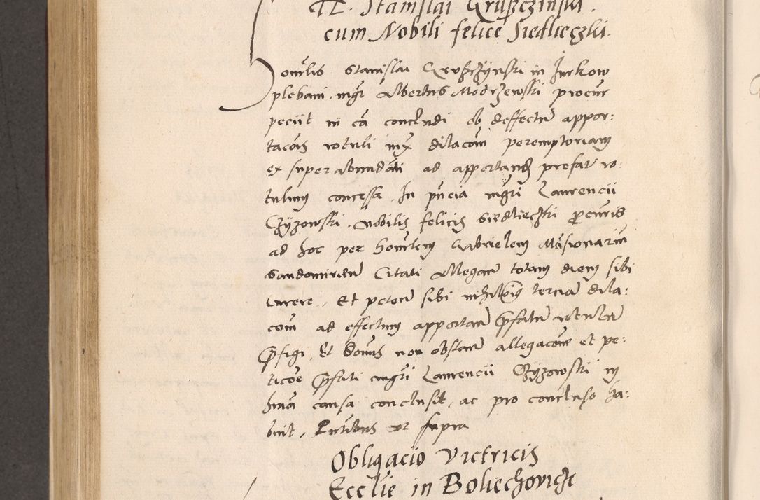 Zdjęcie nr 586 dla obiektu archiwalnego: Acta actorum, sententiarum diffinitivarum coram reverendo domino Petro Miscowski canonico et in spiritualibus vicario generali Cracoviensi ad annum Domini Mᵐᵘᵐ DXLVIᵗᵘᵐ, cuius indictio est quarta, pontificatus sanctissimi in Christo patris et domini nostri domini Pauli divina providencia pape tercii, a die tercia mensis Novembris, annus duodecimus (sic!) feliciter continuantur