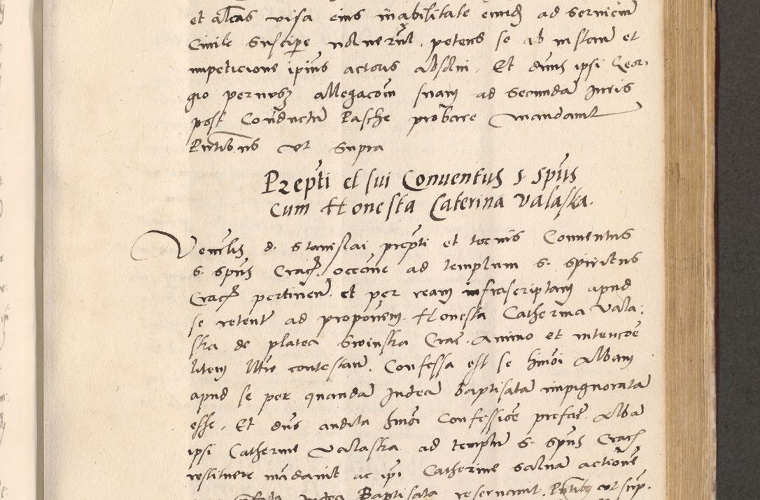 Zdjęcie nr 585 dla obiektu archiwalnego: Acta actorum, sententiarum diffinitivarum coram reverendo domino Petro Miscowski canonico et in spiritualibus vicario generali Cracoviensi ad annum Domini Mᵐᵘᵐ DXLVIᵗᵘᵐ, cuius indictio est quarta, pontificatus sanctissimi in Christo patris et domini nostri domini Pauli divina providencia pape tercii, a die tercia mensis Novembris, annus duodecimus (sic!) feliciter continuantur