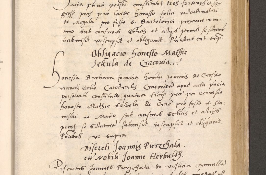Zdjęcie nr 583 dla obiektu archiwalnego: Acta actorum, sententiarum diffinitivarum coram reverendo domino Petro Miscowski canonico et in spiritualibus vicario generali Cracoviensi ad annum Domini Mᵐᵘᵐ DXLVIᵗᵘᵐ, cuius indictio est quarta, pontificatus sanctissimi in Christo patris et domini nostri domini Pauli divina providencia pape tercii, a die tercia mensis Novembris, annus duodecimus (sic!) feliciter continuantur