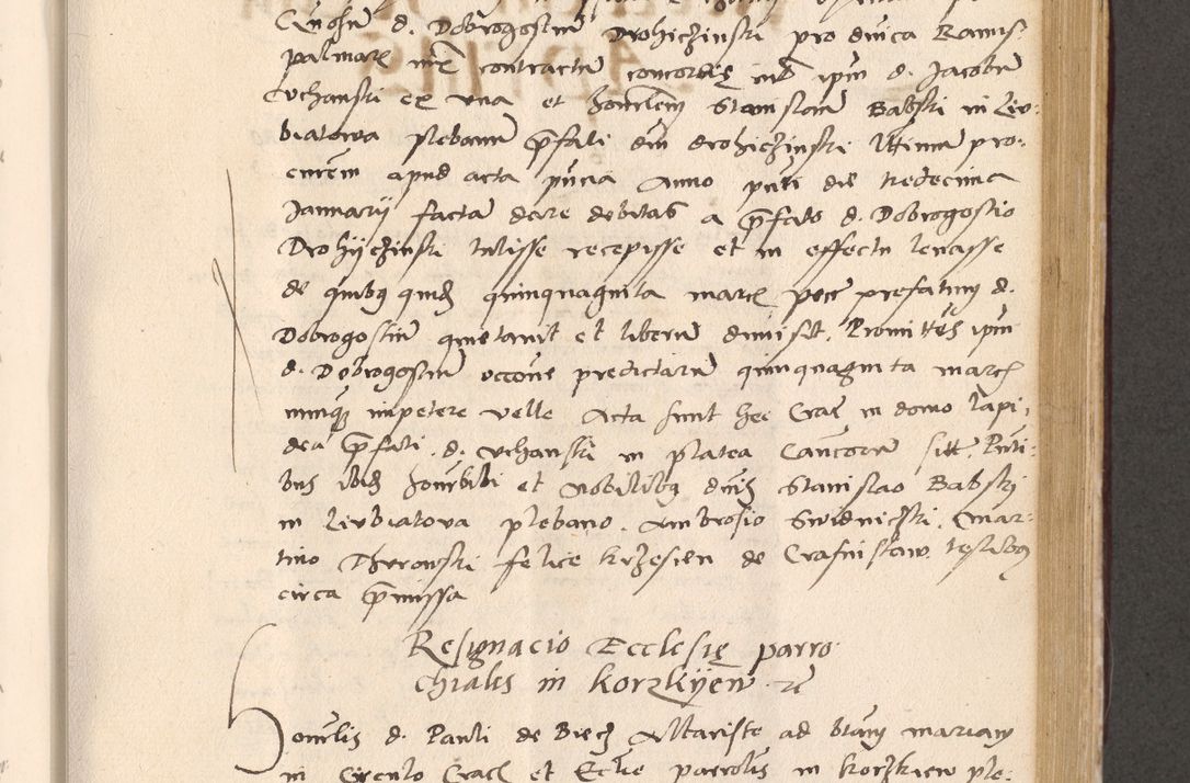 Zdjęcie nr 581 dla obiektu archiwalnego: Acta actorum, sententiarum diffinitivarum coram reverendo domino Petro Miscowski canonico et in spiritualibus vicario generali Cracoviensi ad annum Domini Mᵐᵘᵐ DXLVIᵗᵘᵐ, cuius indictio est quarta, pontificatus sanctissimi in Christo patris et domini nostri domini Pauli divina providencia pape tercii, a die tercia mensis Novembris, annus duodecimus (sic!) feliciter continuantur
