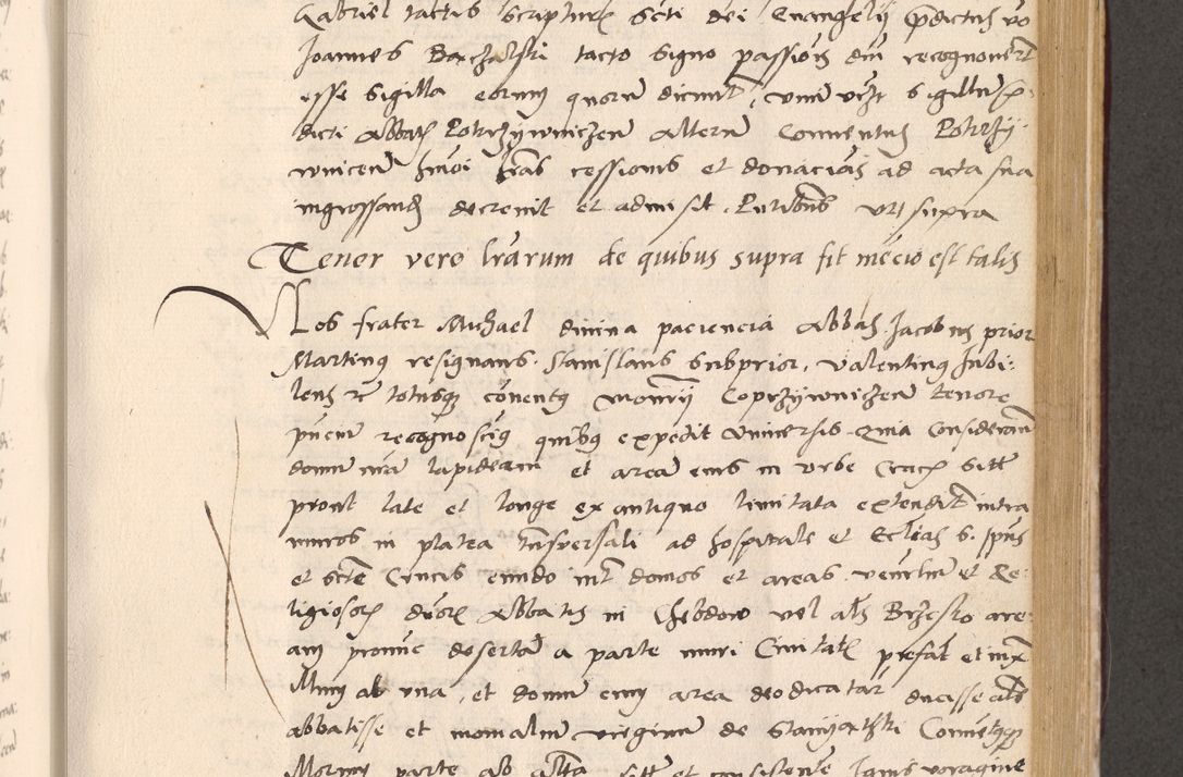Zdjęcie nr 577 dla obiektu archiwalnego: Acta actorum, sententiarum diffinitivarum coram reverendo domino Petro Miscowski canonico et in spiritualibus vicario generali Cracoviensi ad annum Domini Mᵐᵘᵐ DXLVIᵗᵘᵐ, cuius indictio est quarta, pontificatus sanctissimi in Christo patris et domini nostri domini Pauli divina providencia pape tercii, a die tercia mensis Novembris, annus duodecimus (sic!) feliciter continuantur