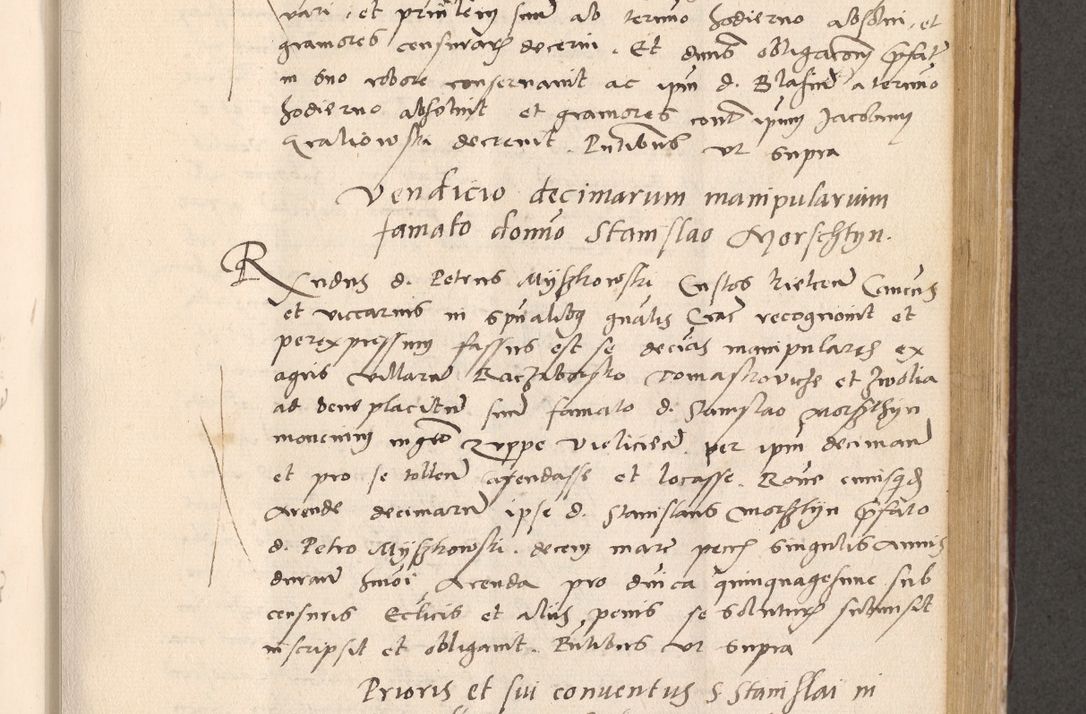 Zdjęcie nr 575 dla obiektu archiwalnego: Acta actorum, sententiarum diffinitivarum coram reverendo domino Petro Miscowski canonico et in spiritualibus vicario generali Cracoviensi ad annum Domini Mᵐᵘᵐ DXLVIᵗᵘᵐ, cuius indictio est quarta, pontificatus sanctissimi in Christo patris et domini nostri domini Pauli divina providencia pape tercii, a die tercia mensis Novembris, annus duodecimus (sic!) feliciter continuantur