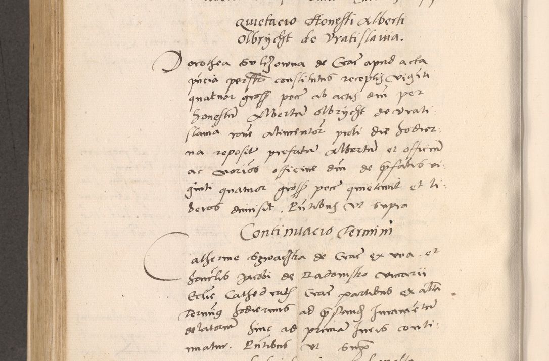 Zdjęcie nr 568 dla obiektu archiwalnego: Acta actorum, sententiarum diffinitivarum coram reverendo domino Petro Miscowski canonico et in spiritualibus vicario generali Cracoviensi ad annum Domini Mᵐᵘᵐ DXLVIᵗᵘᵐ, cuius indictio est quarta, pontificatus sanctissimi in Christo patris et domini nostri domini Pauli divina providencia pape tercii, a die tercia mensis Novembris, annus duodecimus (sic!) feliciter continuantur