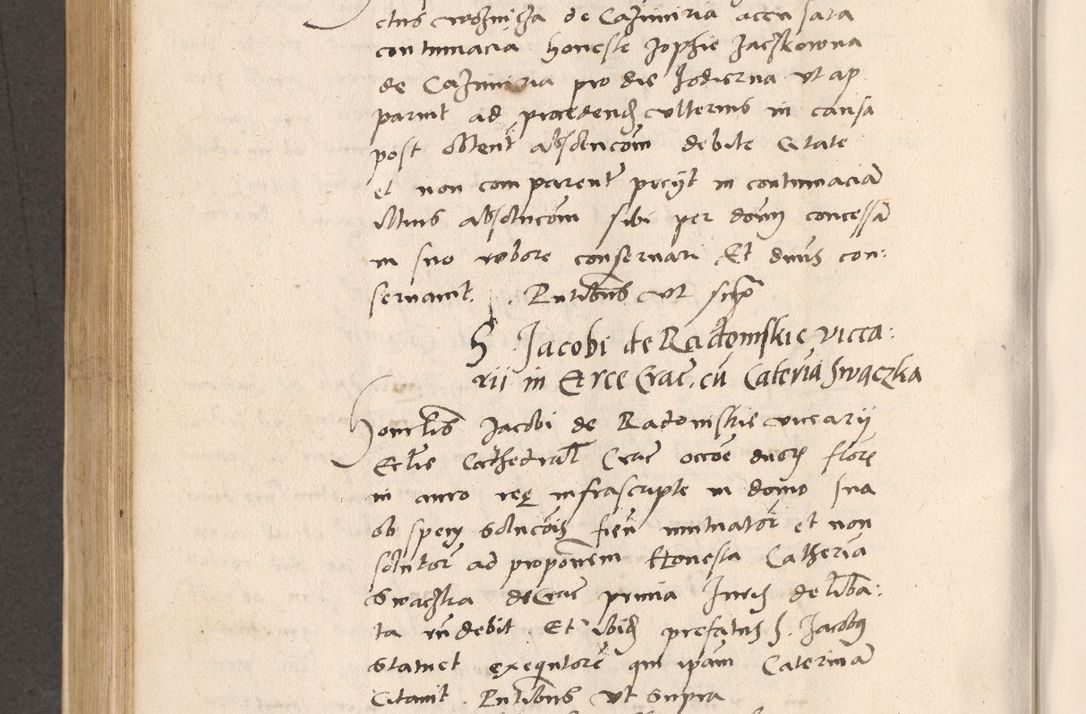Zdjęcie nr 556 dla obiektu archiwalnego: Acta actorum, sententiarum diffinitivarum coram reverendo domino Petro Miscowski canonico et in spiritualibus vicario generali Cracoviensi ad annum Domini Mᵐᵘᵐ DXLVIᵗᵘᵐ, cuius indictio est quarta, pontificatus sanctissimi in Christo patris et domini nostri domini Pauli divina providencia pape tercii, a die tercia mensis Novembris, annus duodecimus (sic!) feliciter continuantur