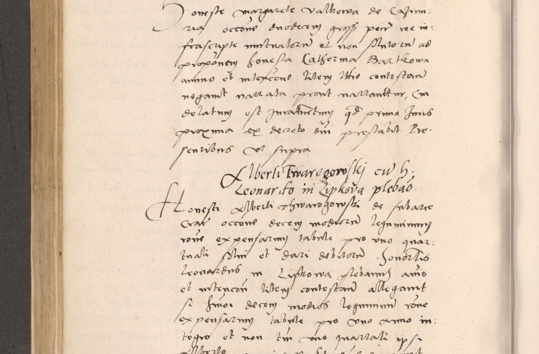 Zdjęcie nr 544 dla obiektu archiwalnego: Acta actorum, sententiarum diffinitivarum coram reverendo domino Petro Miscowski canonico et in spiritualibus vicario generali Cracoviensi ad annum Domini Mᵐᵘᵐ DXLVIᵗᵘᵐ, cuius indictio est quarta, pontificatus sanctissimi in Christo patris et domini nostri domini Pauli divina providencia pape tercii, a die tercia mensis Novembris, annus duodecimus (sic!) feliciter continuantur