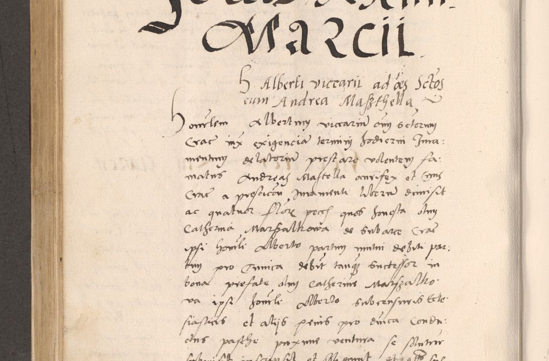 Zdjęcie nr 542 dla obiektu archiwalnego: Acta actorum, sententiarum diffinitivarum coram reverendo domino Petro Miscowski canonico et in spiritualibus vicario generali Cracoviensi ad annum Domini Mᵐᵘᵐ DXLVIᵗᵘᵐ, cuius indictio est quarta, pontificatus sanctissimi in Christo patris et domini nostri domini Pauli divina providencia pape tercii, a die tercia mensis Novembris, annus duodecimus (sic!) feliciter continuantur
