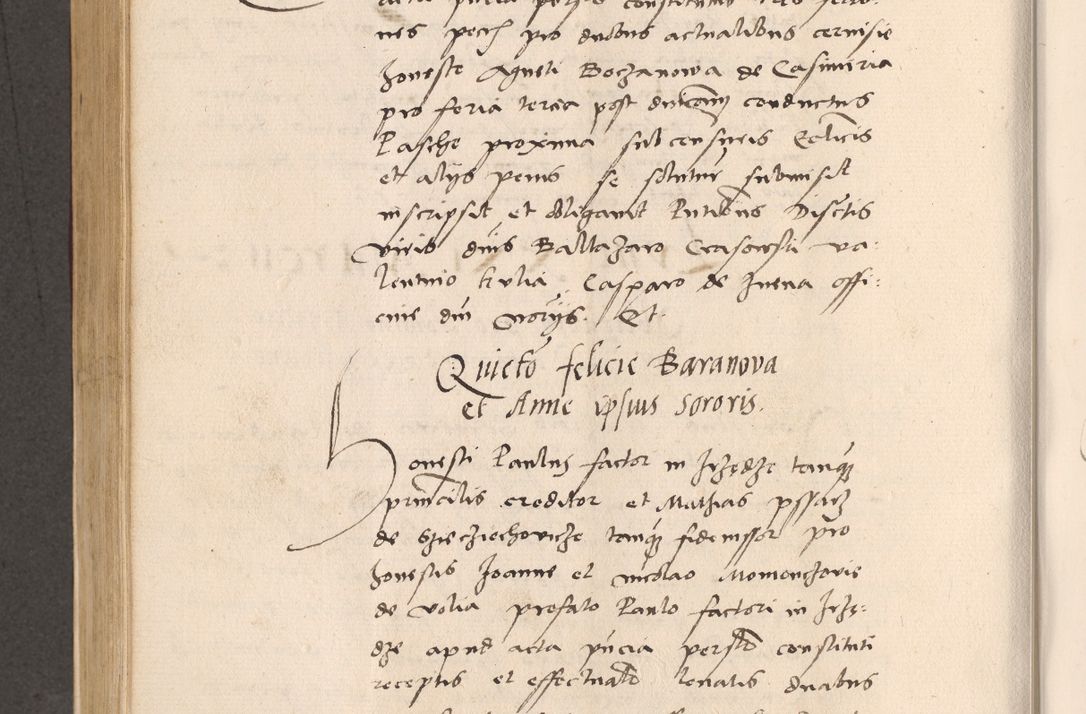 Zdjęcie nr 532 dla obiektu archiwalnego: Acta actorum, sententiarum diffinitivarum coram reverendo domino Petro Miscowski canonico et in spiritualibus vicario generali Cracoviensi ad annum Domini Mᵐᵘᵐ DXLVIᵗᵘᵐ, cuius indictio est quarta, pontificatus sanctissimi in Christo patris et domini nostri domini Pauli divina providencia pape tercii, a die tercia mensis Novembris, annus duodecimus (sic!) feliciter continuantur