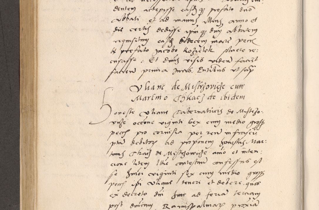 Zdjęcie nr 530 dla obiektu archiwalnego: Acta actorum, sententiarum diffinitivarum coram reverendo domino Petro Miscowski canonico et in spiritualibus vicario generali Cracoviensi ad annum Domini Mᵐᵘᵐ DXLVIᵗᵘᵐ, cuius indictio est quarta, pontificatus sanctissimi in Christo patris et domini nostri domini Pauli divina providencia pape tercii, a die tercia mensis Novembris, annus duodecimus (sic!) feliciter continuantur
