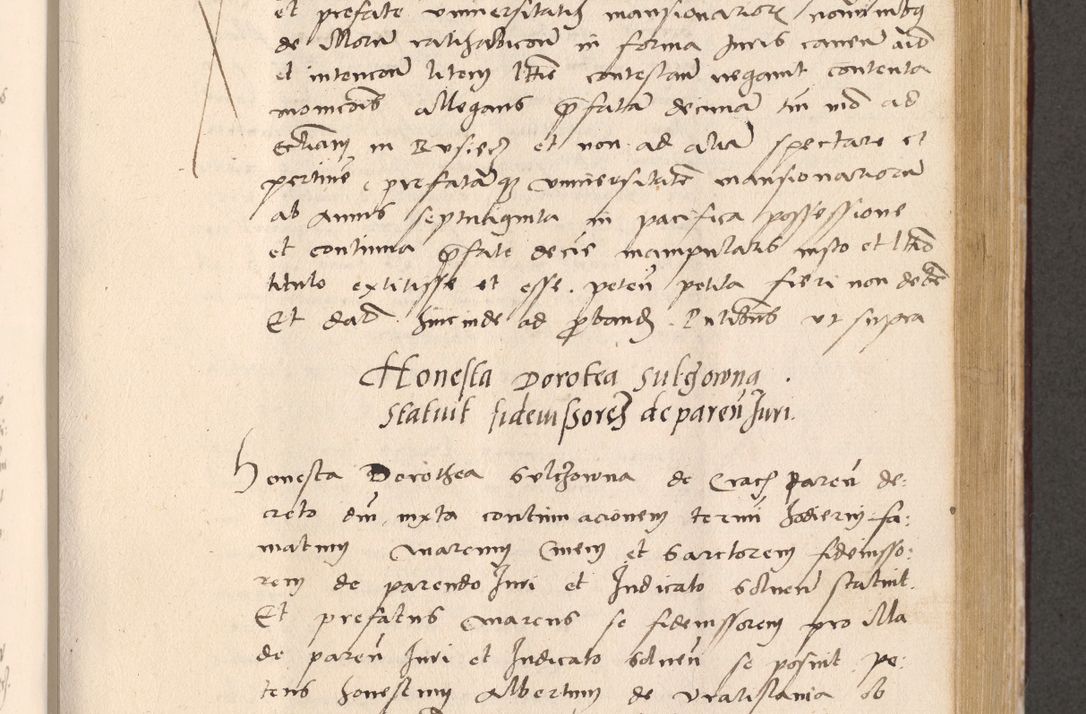 Zdjęcie nr 535 dla obiektu archiwalnego: Acta actorum, sententiarum diffinitivarum coram reverendo domino Petro Miscowski canonico et in spiritualibus vicario generali Cracoviensi ad annum Domini Mᵐᵘᵐ DXLVIᵗᵘᵐ, cuius indictio est quarta, pontificatus sanctissimi in Christo patris et domini nostri domini Pauli divina providencia pape tercii, a die tercia mensis Novembris, annus duodecimus (sic!) feliciter continuantur
