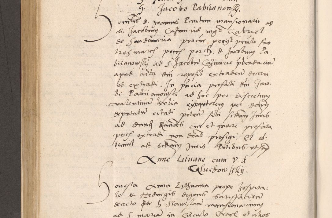 Zdjęcie nr 524 dla obiektu archiwalnego: Acta actorum, sententiarum diffinitivarum coram reverendo domino Petro Miscowski canonico et in spiritualibus vicario generali Cracoviensi ad annum Domini Mᵐᵘᵐ DXLVIᵗᵘᵐ, cuius indictio est quarta, pontificatus sanctissimi in Christo patris et domini nostri domini Pauli divina providencia pape tercii, a die tercia mensis Novembris, annus duodecimus (sic!) feliciter continuantur